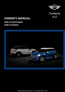 2016 Mini USA COUNTRYMAN Paceman Owners Manual